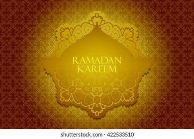 Ramadan greetings background. Ramadan Kareem means Ramadan the Generous Month