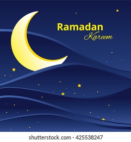 Ramadan greetings background. Ramadan Kareem means Ramadan the Generous Month