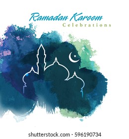 Ramadan greetings background. Ramadan kareem means Ramadan the Generous Month