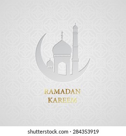 Ramadan greetings background. Ramadan Kareem. Vector illustration