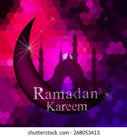 Ramadan greetings card. Vector
