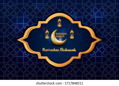 Ramadan Greetings. Islamic wallpaper. Ramadan Mubarak. Ramadan Kareem. Islamic background. Abstract illustration. Holy Ramadan. Mosque Illustration. Lantern. Moon and light. Islamic banner.