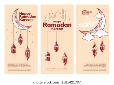 ramadan hand drawn celebration design