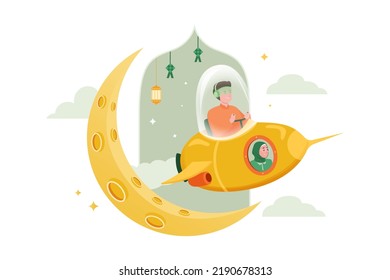 Ramadan Has Started Vector Illusration