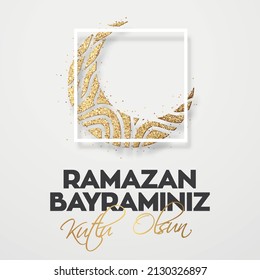 Ramadan holiday celebration. Post design and religious card design. Banner prepared for the holiday.

Translate : '' Happy Ramadan Holiday. ''
