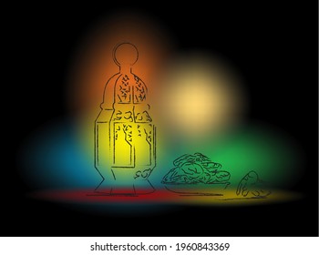 ramadan holiday date lamp vector 