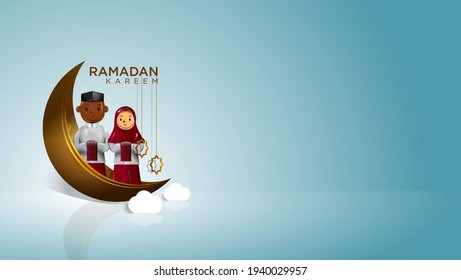 Ramadan is a holy month for Muslims.
A vector illustration for celebrating the month of Ramadan.