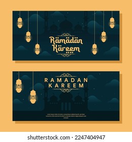 Radan-horizontale Bannergrafik in flachem Design