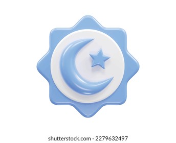 Ramadan icon 3d rendering vector illustration