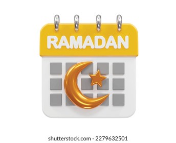 Ramadan icon 3d rendering vector illustration