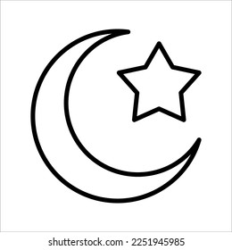 Ramadan Icon Concept Vector. Islamische Logo-Vorlage einzeln auf weißem Hintergrund. EPS10