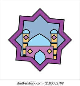 ilustración vectorial de línea de archivo de icono ramadan