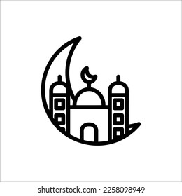 ramadan  icon with isolated vektor and transparent background