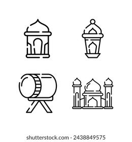 Ramadan Icon Line Vector Design