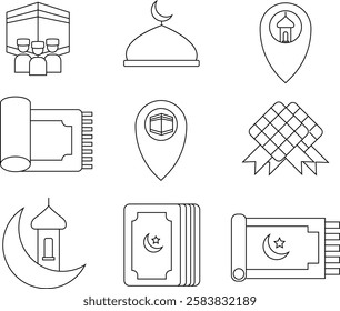 ramadan icon pack illustration design