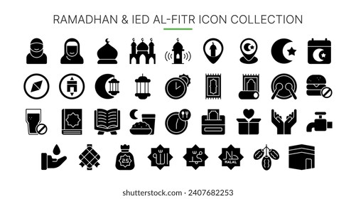 Ramadan Icon Pack suitable for website or apps icon purpose poster or social media