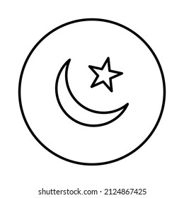 ramadan icon set image with line style
