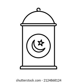imagen de conjunto de iconos de ramadán con estilo de línea