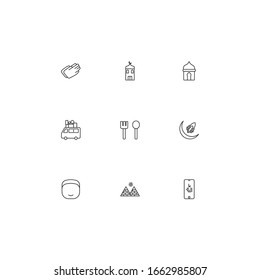 Diseño de plantilla de conjunto de iconos de Ramadán