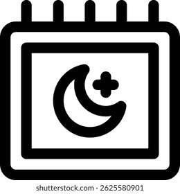 ramadan icon. Thin Linear Style Design Isolated On White Background