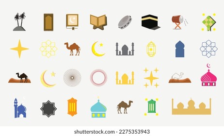 Ramadan Icon in vector, suitable for poster desain or wallpaper or banner , islamic icon ,arabic icon