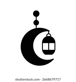 Ícone Ramadã com fundo branco vetor ilustração stock