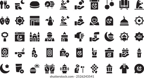 Ramadan icons High-Quality Vector Icons Collection with Editable Stroke. Ideal for Professional and Creative Projects.