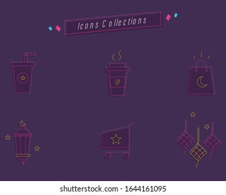 Ramadan Icons Marketing Drink Shopping