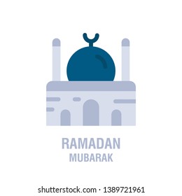 Ramadan icons. Muslim islam prayer and ramadan kareem thin line icons set. Modern flat style symbols isolated on white for infographics or web use. 