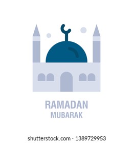 Ramadan icons. Muslim islam prayer and ramadan kareem thin line icons set. Modern flat style symbols isolated on white for infographics or web use. 