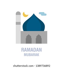 Ramadan icons. Muslim islam prayer and ramadan kareem thin line icons set. Modern flat style symbols isolated on white for infographics or web use. 