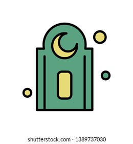 Ramadan icons. Muslim islam prayer and ramadan kareem thin line icons set. Modern flat style symbols isolated on white for infographics or web use. 