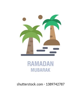 Ramadan icons. Muslim islam prayer and ramadan kareem thin line icons set. Modern flat style symbols isolated on white for infographics or web use. 