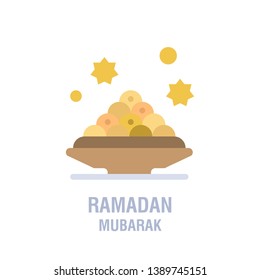 Ramadan icons. Muslim islam prayer and ramadan kareem thin line icons set. Modern flat style symbols isolated on white for infographics or web use. 