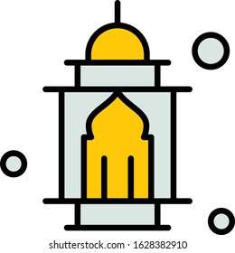 Ramadan icons. Muslim islam prayer and ramadan kareem thin line icons set. Modern flat style symbols isolated on white for infographics or web use. 
