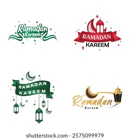 Ramadan Icons Pack Vector Ramadan Kareem Stock Vector