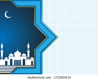 Ramadan and ied mubarak background post card template.