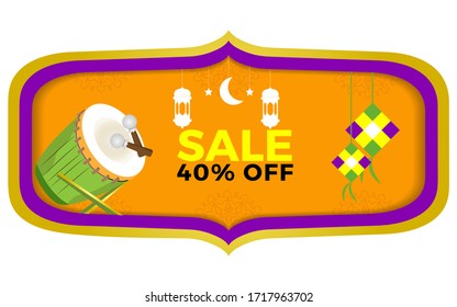 Ramadan ied sale promo discount banner background wallpaper