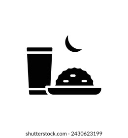 Ramadan Iftar gefüllte Ikone Vektor-Illustration