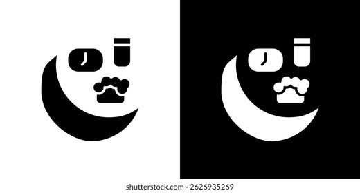 Ramadan iftar icon concept, vector illustration