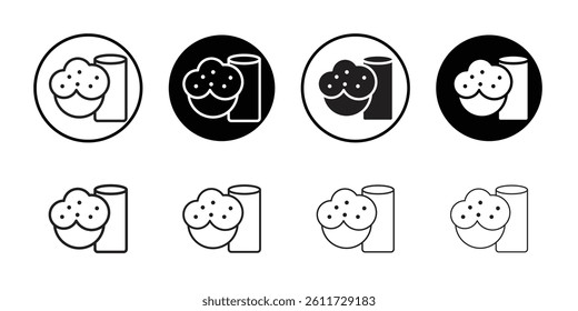 Ramadan iftar icon Flat simple outline set