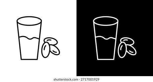Icono de iftar de Ramadán - Estilo de línea. diseño de Plantilla de símbolos