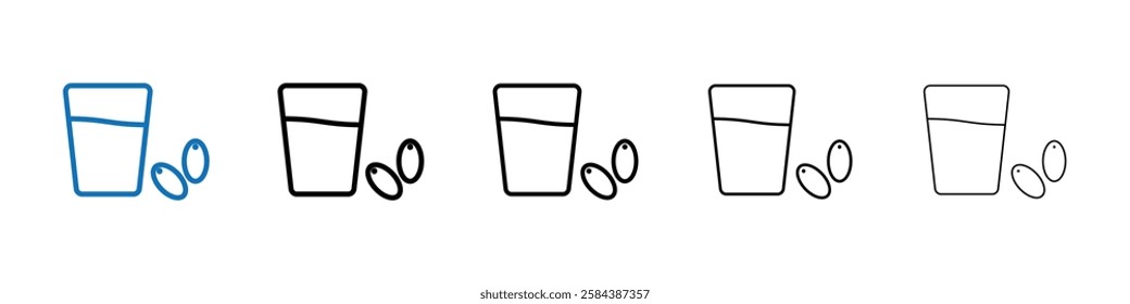 Ramadan iftar icon Outline vector logo for web ui