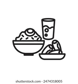 Ramadan Iftar Icon Perfect for Breaking Fast Celebrations