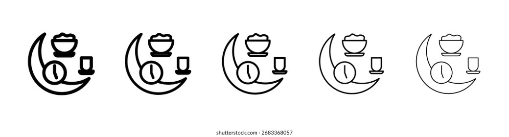 Icono de iftar de Ramadán Arte vectorial Ilustración