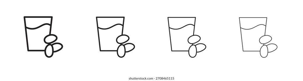 Ramadan iftar icons in black simple line elements.