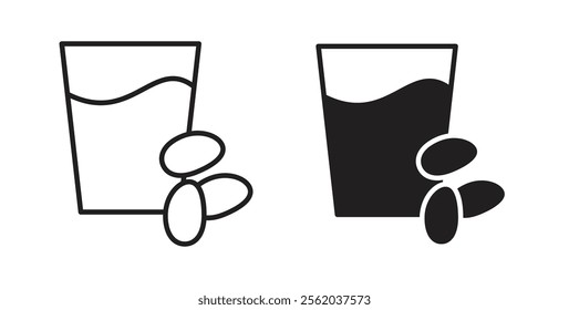 Ramadan iftar icons in flat and line style set.
