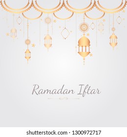 Ramadan Iftar lantern design vector