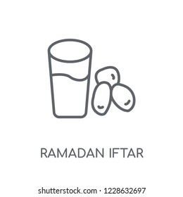 Ramadan Iftar linear icon. Modern outline Ramadan Iftar logo concept on white background from Religion-2 collection. Suitable for use on web apps, mobile apps and print media.