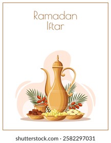 Ramadan Iftar party illustration vector